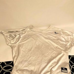 Plain white Nike football practice Jersey (for crop top?)